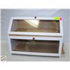 Image 1 : NEW BAMBOO LARGER TWO-LAYER BREAD BOX WHITE