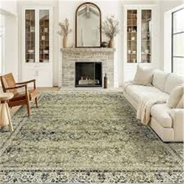 BRAND NEW BILEEHOME 6 X 9' AREA RUG VINTAGE GREEN