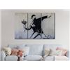 Image 1 : NEW GRAFFITI WALL ART FLOWER THROW 3PC 48 X 24"