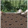 Image 1 : NEW LIVEINU OUTDOOR RUG BLACK BROWN PATIO 6X9FT