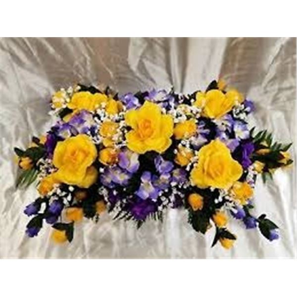 BRAND NEW ALL SPECIAL SADDLE YELLOW ROSE HEADSTONE