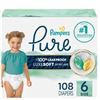Image 1 : NEW REPACKED 108 DIAPERS PAMPERS PURE SIZE 6