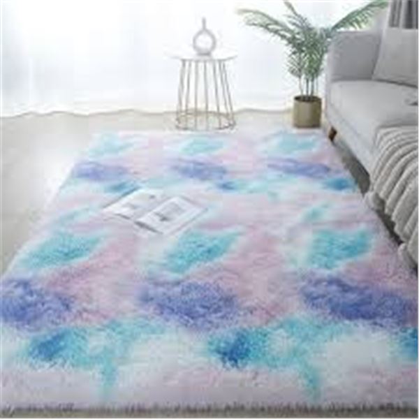 NEW GERBIT LUXURY SHAG AREA RUG 9X12FT DYED PURPLE
