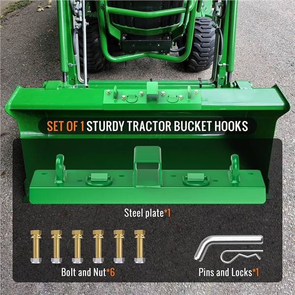 BRAND NEW MAHLER GATES TRACTOR BUCKET HOOK W RINGS