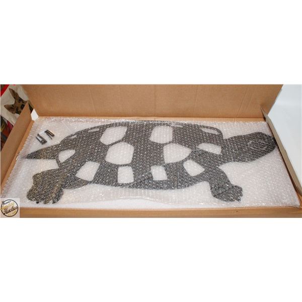 NEW WITH BOX BLACK METAL TURTAL WALL DECOR
