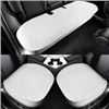 Image 1 : NEW CAR SEAT COVER 3PCS WHITE FRONT SEAT COVERS IV