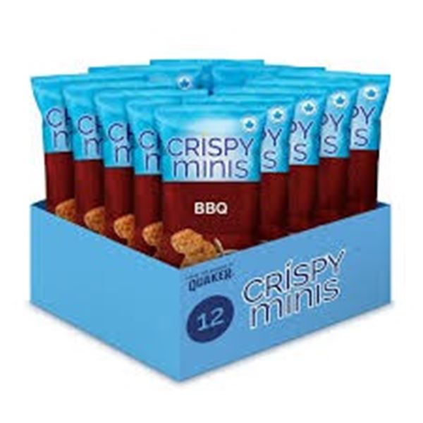 NEW 12 X 100G CRISPY MINIS BBQ RICE CHIPS