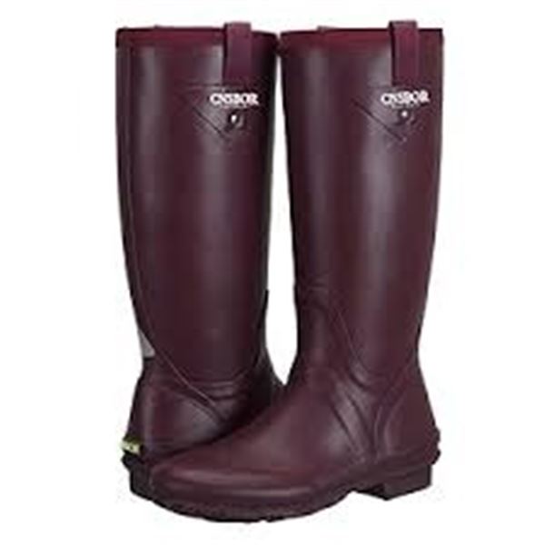NEW WITH BOX CNSBOR TALL RAIN BOOTS SIZE 6 BROWN