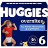 Image 1 : NEW WITH BOX 36 DIAPERS HUGGIES OVERNITES SIZE 6