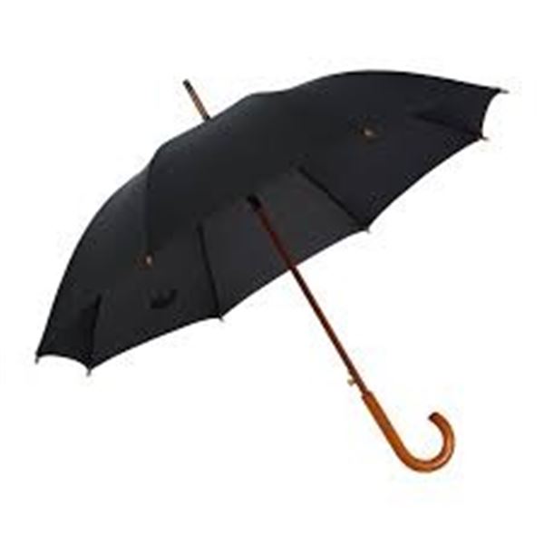 NEW THINKA BLACK PONGEE UMBRELLA