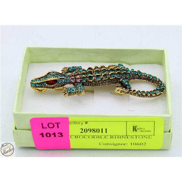 ELEGANT CROCODILE RHINESTONE FILLED