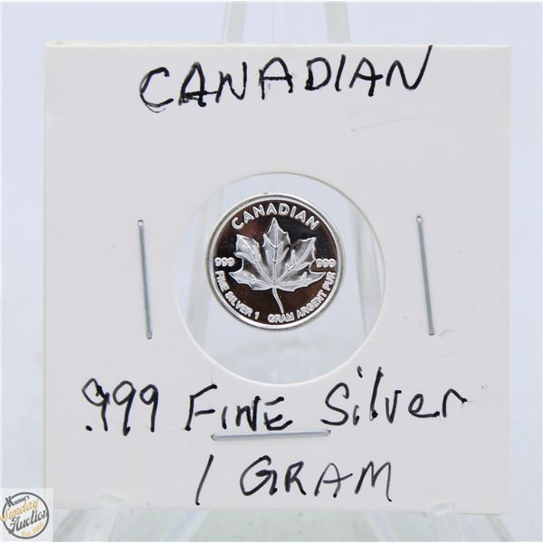 #3183-CANADIAN .999 FINE SILVER 1 GRAM WITH