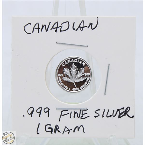 #3184-CANADIAN .999 FINE SILVER 1 GRAM WITH