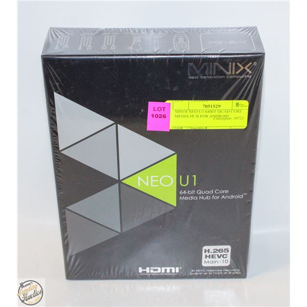 MINIX NEO U1 64BIT QUAD CORE MEDIA HUB FOR ANDROID