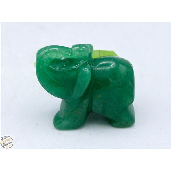 #3178-HAND CARVED NATURAL GREEN AVENTURINE