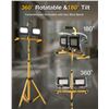 Image 1 : NEW ASSEMBLED TWIN HEAD LED WORKLIGHT W/TRIPOD