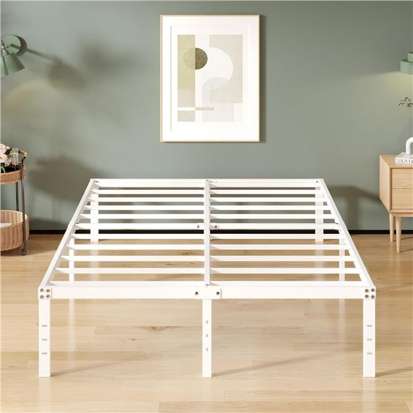 NEW ASSEMBLED WHITE QUEEN SIZE BEDFRAME
