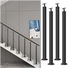 Image 1 : NEW WITH BOX SDFVDF 4PC BLACK STAIR RAILING POSTS