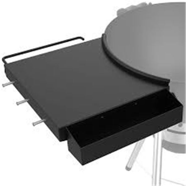 BRAND NEW GRILL TABLE SHELF WITH GRILL CADDY WEBER