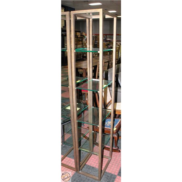 METAL+TEMPERED GLASS ETAGERE 5 TIER SHELF