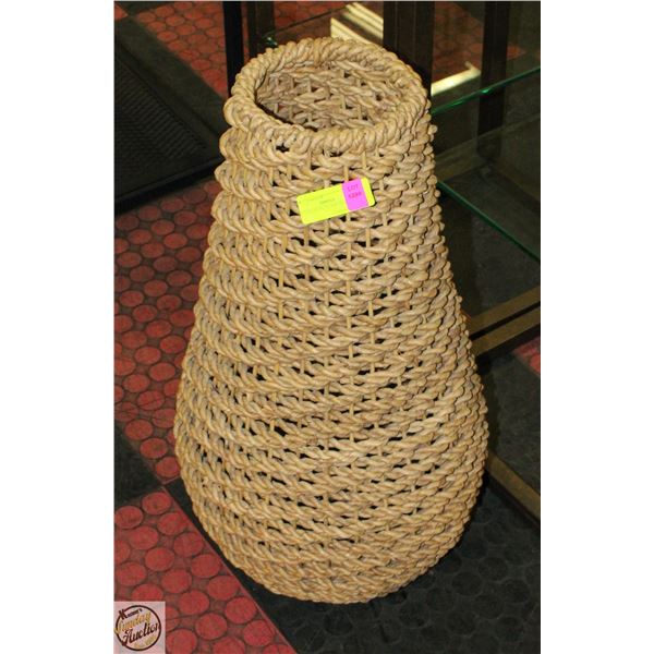 3FT TALL ROPE FLOOR VASE