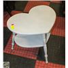 Image 1 : 2 TIER HEART SHAPED TABLE 21.5" X 23" X 17"