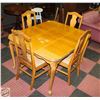Image 1 : OAK TABLE WITH 4 MATCHING CHAIRS