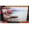 Image 1 : LARGE CANVAS PRINT OF BOAT ON SHOREX 36"