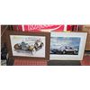 Image 1 : 2 LARGE BRASS FRAMED CLASSIC CAR PRINT