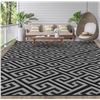 Image 1 : NEW LIVEINU OUTDOOR RUG MAZE BLACK GREY 9 X 12FT
