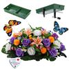 Image 1 : BRAND NEW ALL SPECIAL SADDLE PURPLE ROSE HEADSTONE