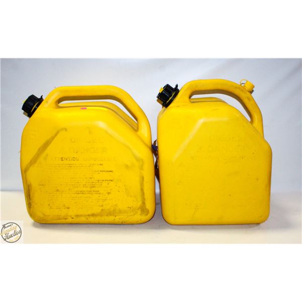 PAIR OF LARGE DIESEL FUEL CANS