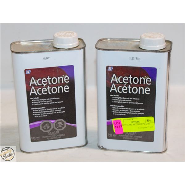 LOT OF 946 ML ACETONE WASH
