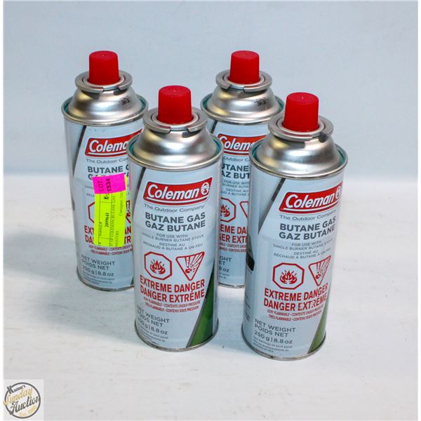 LOT OF COLEMAN BUTANE GAS CANISTERS