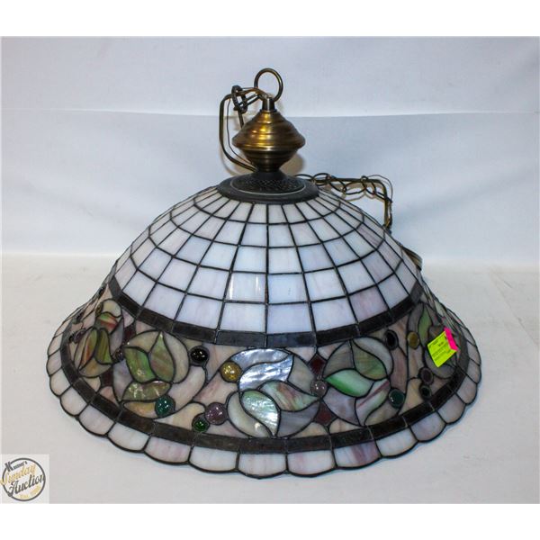 VINTAGE TIFFANY STYLE HANGING PENDANT FIXTURE