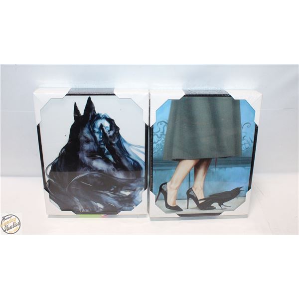 2 NEW FRAMED BOARD PRINTS "LORA'S WORLD" BY AGNES