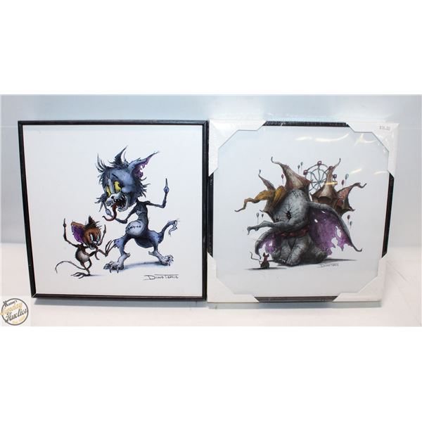 TWO NEW CREEPYFIED BOARD PRINTS BY DINO TOMIC
