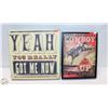 Image 1 : TWO NEW COWBOY THEMED WALL HANGINGS