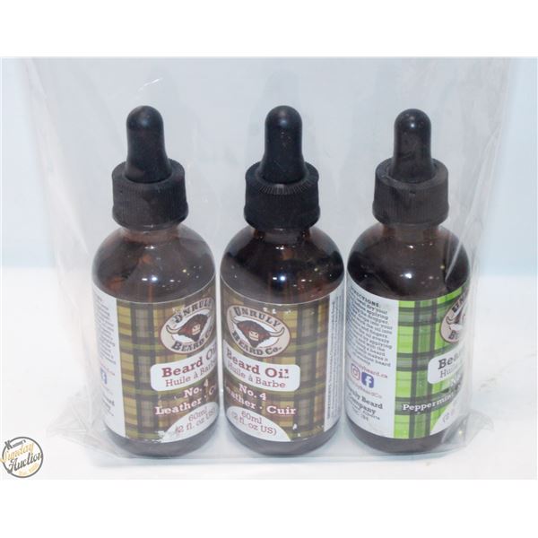 3 X 60ML BEARD OILS NO 4 AND NO 19