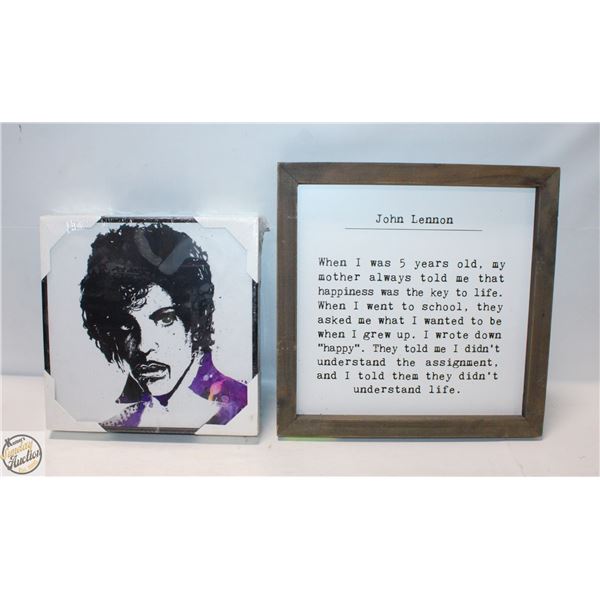 TWO NEW WALL HANGINGS INCLUDES "THE PURPLE YODA"