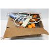 Image 1 : BOX OF ELECTRIC CORDS AND CABLES INCLUDES POWER