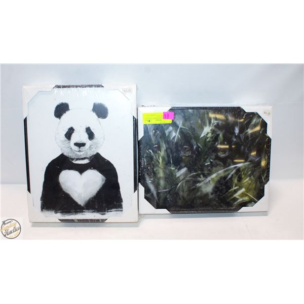 TWO NEW BOARD PRINTS "LOVELY PANDA" BY BALAZS