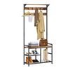 Image 1 : NEW HOMEKOKO SIMPLE COAT RACK SHOE BENCH BROWN