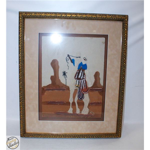 FRAMED ARABIAN SAND ART PICTURE