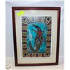 Image 1 : ABORIGINAL FRAMED PRINT (“RIVER MONSTER”)