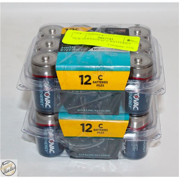NEW 24 RAYOVAC C BATTERIES