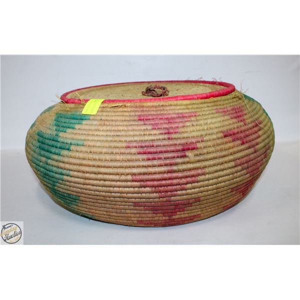 LARGE WOVEN AFRICAN BASKET