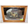 Image 1 : VINTAGE PETERBILT MIRROR ART WITH WOODEN FRAME