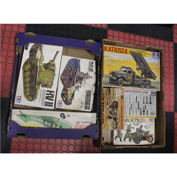 2 LARGE FLATS OF ASSORTED MODEL KITS