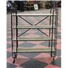 Image 1 : RUSTIC WOOD AND METAL 4 TIER CART ON CASTORS